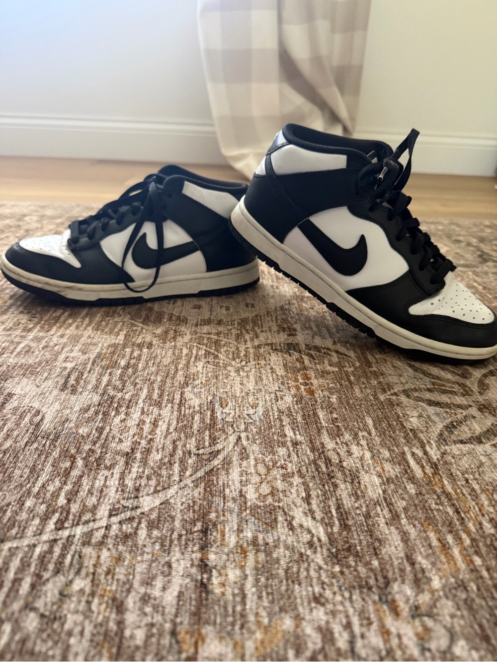 Nike Kids Black and White High-Top Sneakers